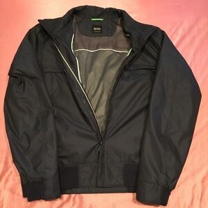 Hugo Boss Green Mens Navy Jadon 1 Bomber Jacket - Size M